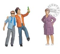 NOCH 16606 Caractères: 2 Adulte Ivre Tout Droit Et 1 Femme Avec Rouleau Arabiata