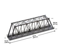 NOCH 21320 Échelle HO Pont Métallique Droit À Cassone À Un Rail (En Kit)