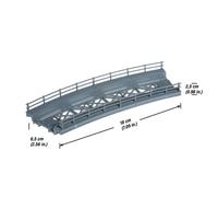 NOCH 21350 Échelle HO Pont Métallique En Courbe R 360 Mm - Mesures 180 X 65 Mm