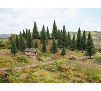 NOCH 25 sapins hauteur 5 à 14 cm - échelle HO 1/87 - NOCH 26820