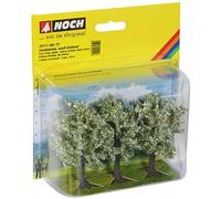 Noch - 25111 - Modélisme Ferroviaire - Arbres Fruitiers Fleuris - Blanc - 8 Cm - 3 Pièces