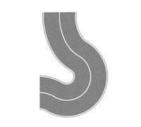 Noch - 34204 - Modélisme Ferroviaire - Élément De Route Nationale - Gris - Virage - 40 Mm