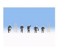 NOCH Figurines Pompiers N 36021 – Combinaisons de protection noires, peintes, debout – 1:160