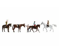 Noch - 36630 - Modélisme Ferroviaire - Cavaliers - 4 Figurines + 4 Chevaux-Noch