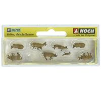 Noch – Figurines modélisme ferroviaire 36722 – Vaches brunes foncées, 9 figurines