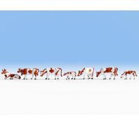 NOCH 36723 Échelle N Vaches Blanches / Marron Pièces 6