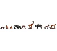 Noch – Figurines de modélisme ferroviaire 36745 – Animaux des bois – 9 figurines