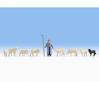 NOCH 36748 Échelle N Berger Avec Six Moutons Et Un Chien