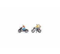 Noch Modélisme ferroviaire 36904 – Motocyclistes, 3 figurines + 2 motos