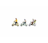 Noch - 36910 - Modélisme Ferroviaire - Scootéristes - 4 Figurines + 3 Scooters