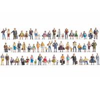 Noch Set de figurines 37070 – Échelle N, peintes, debout et assises – 1 set