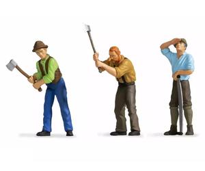 NOCH 3x bûcherons - 1/22,5 - NOCH 17333