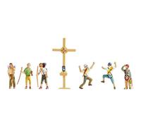 Noch 45874 Figurines De Randonneurs + Croix Sommitale, Voie Tt-Noch