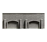 Noch Modélisme ferroviaire Mur à arcades H0 Profi-Plus 33,5 x 12,5 cm Gris peint