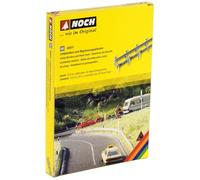Noch – Glissières et poteaux 60511 – Gardrail routier 100 cm, 60 piquets, H0 1:87