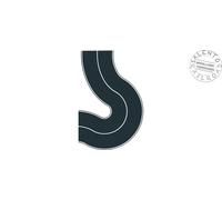 Noch 60707 - H0 1:87 - Route Asfaltée Noire En Courbe Largeur 66 Mm (2 Pièces)