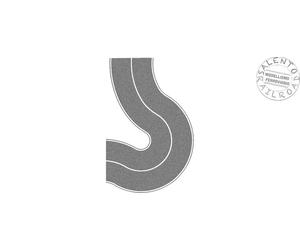 Noch 60710 - H0 1:87 - Route Asfaltée Grise En Courbe Largeur 66 Mm (2 Pièces)