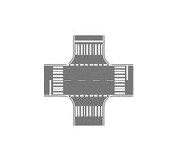 Noch - 60714 - Modélisme Ferroviaire - Élément De Route - Carrefour - Gris - 220 X 220 Mm