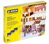 Noch - Stands marché de Noël 66412 - Modélisme ferroviaire - découpés au laser - 3 pièces - blanc