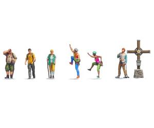Noch Bergwander avec Croix Sommet, Figurines imprimées en 3D pour modélisme ferroviaire, échelle 1:160 (N)