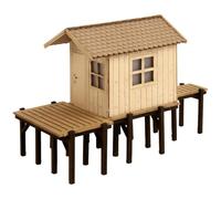 Noch Cabane de pêcheur, bâtiment découpé au Laser détaillé, idéal pour Le modélisme dans la Voie N
