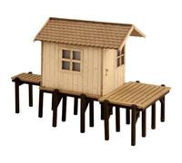 Noch HO Postation En Bois Pour Pêcheurs En Kit Laser Cut 14262