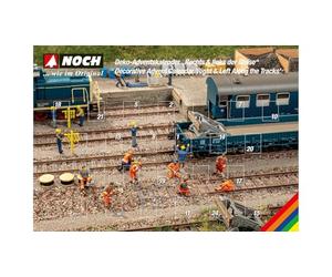 NOCH Calendrier de l'Avent décoratif « Droite et Gauche des Voies » pour modélisme, idéal pour la Voie H0, Bricolage créatif de Noël