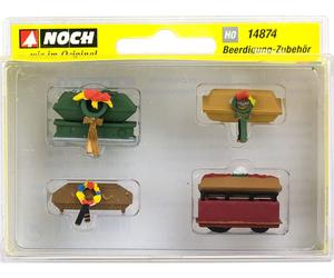 NOCH Cercueils et accessoires funéraires - Echelle HO 1/87 - NOCH 14874