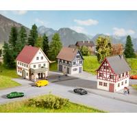 NOCH Dorf - Lot 3-teilig,Avec Maison à Ossature Bois,Campagne Et Cour-Bon,pour