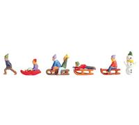 Noch Échelle N 36819 Enfants à la neige – peint, debout et assis – 1 set