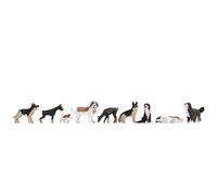 NOCH Ensemble de Figurines Chiens Miniatures H0 1:87 pour Modélisme et Diorama
