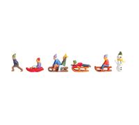 NOCH Ensemble De Figurines « Enfants Dans La Neige » 6 Miniatures H0
