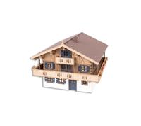 NOCH Ferienpension „Edelweiss“, Découpé au Laser Kit, 15,7 x 13 X 9,6 CM pour La
