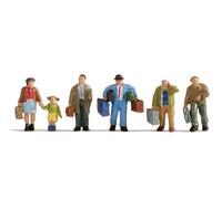 NOCH Figurines H0 Peintes à la Main Avec Bagages, Lot De 6, 1:87