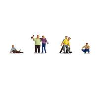 Noch Figurines N (1:160) 36559 - 6 personnages ivres peints à la main, debout/assis/allongé