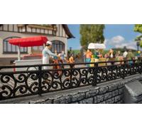 NOCH Garde-Corps en Fer forgé, élément décoratif de modélisme pour paysages H0, 12 pièces avec Une Longueur Totale de 111,6 cm