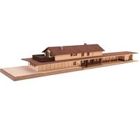 NOCH Gare « Bergün» - Kit de modélisme - 33,7 x 7 cm - avec Technologie de découpe Laser pour Voie N - Idéal pour modélisme ferroviaire