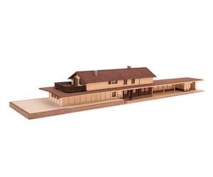 NOCH Gare « Bergün» - Kit de modélisme - 33,7 x 7 cm - avec Technologie de découpe Laser pour Voie N - Idéal pour modélisme ferroviaire