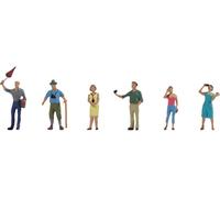 Noch Figurines H0 (1:87) 0015472 - Groupe de touristes peintes