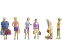 Noch Figurines H0 15518 – 6 figurines peintes debout avec sacs de courses