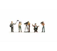 Noch – Figurines modélisme ferroviaire – 15573 – Équipe de cameramen, 5 figurines avec accessoires