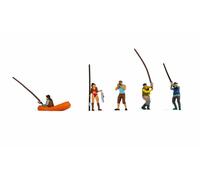 Noch H0 15891 Angler - Ensemble De 4 Figures + 1 Figure Dans Le Bateau Neu