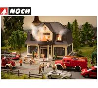 NOCH H0 66507 Maison de plaisirs brûlante + son + éclairage + figurines - NEU...