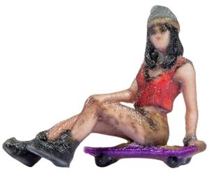 NOCH H0 Adolescents sur skateboard peint, assis