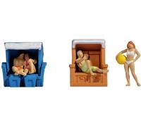 NOCH H0 Dans le panier de plage 15852 peint, debout, assis