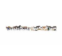 NOCH H0 Ensemble Mega-Spar Animaux Avec 36 Figurines Modèles Peintes À La Main