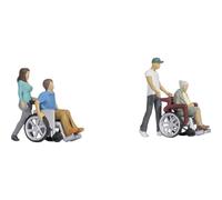 NOCH H0 Fauteuil roulant peint, debout, assis
