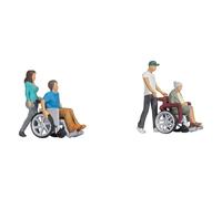 NOCH H0 Fauteuil roulant peint, debout, assis