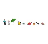 NOCH Figurines H0 1:87 Excursion en camping 15877 peintes, debout et assises