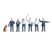 NOCH H0 Figurines de Police, Ensemble de Figurines Peintes à la Main, 1:87